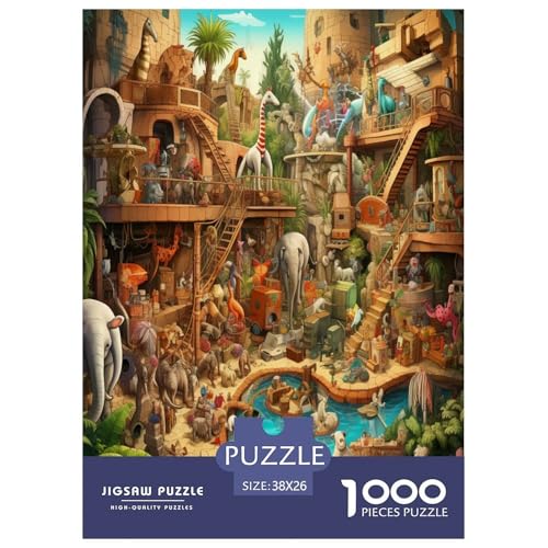 Tierwelt Puzzle 1000 Teile Schwer Puzzle Spielzeug Lernspiel Impossible Herausforderung Spielzeug Für Erwachsene Und Kinder Ab 14 Jahren 38x26cm/1000pcs von TDSNKAVHB