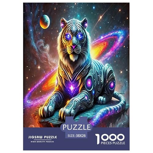 Tiger1000-teilige Puzzles Für Erwachsene Und Kinder Bildungsspiele FantasieHerausfordernd Für Home Decoration Tolle Geschenkidee38x26cm/1000pcs von TDSNKAVHB