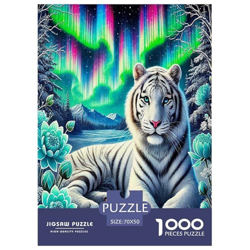 Tiger1000-teiliges Puzzle Für Erwachsene Familienspiel AuroraHerausfordernde Home Decors Tolle Geschenkidee70x50cm/1000pcs von TDSNKAVHB