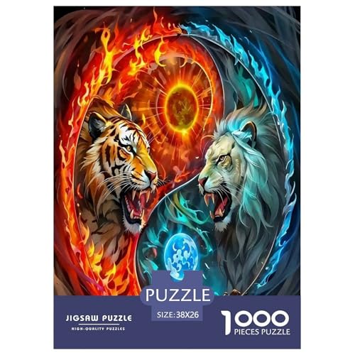Tiger1000-teiliges Puzzle Für Erwachsene Und Kinder Bildungsspiele FantasieHerausfordernde Home Decors Tolle Geschenkidee38x26cm/1000pcs Tiger1000-teiliges Puzzle Für Erwachsene Und Kinder Bildungsspiele FantasieHerausfordernde Home Decors Tolle Geschenkidee38x26cm/1000pcs von TDSNKAVHB