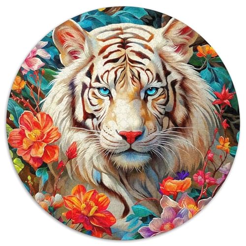 TigerPuzzle 1000 Teil Für Erwachsene Rund BlumenKreatives Herausforderndes Spielzeug-Geschenk1000pcs (67.5x67.5cm) von TDSNKAVHB