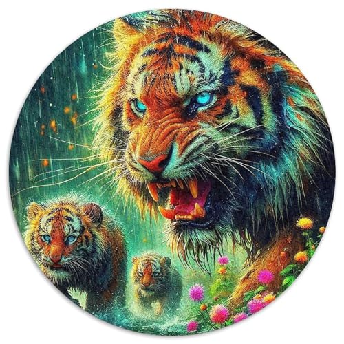TigerPuzzle 1000 Teil Für Erwachsene Rund FantasieKreatives Herausforderungspuzzle-Spielzeug1000pcs (67.5x67.5cm) von TDSNKAVHB