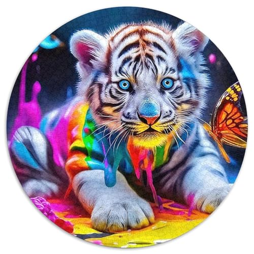 TigerPuzzle 1000 Teile Für Erwachsene Rund FantasieKreative Herausforderungs-Familiendekorationen1000pcs (67.5x67.5cm) von TDSNKAVHB