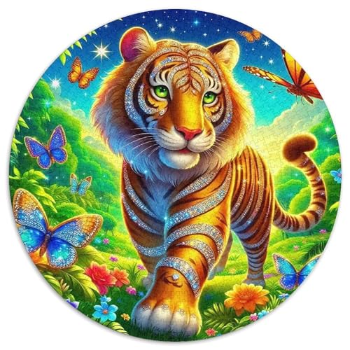 TigerPuzzle 1000 Teile Für Erwachsene Und Kinder Rund BlumenKreatives Herausforderungspuzzle-Spielzeug1000pcs (67.5x67.5cm) von TDSNKAVHB