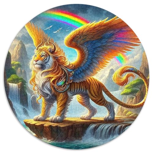 TigerPuzzle 1000 Teile Für Erwachsene Und Kinder Rund FantasieKreatives Herausforderndes Spielzeug-Geschenk1000pcs (67.5x67.5cm) von TDSNKAVHB