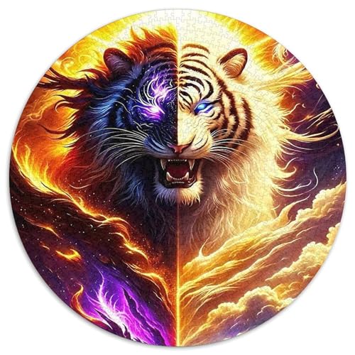 TigerPuzzle 1000 Teile Für Erwachsene Und Kinder Rund FantasieKreatives Herausforderungspuzzle-Spielzeug1000pcs (67.5x67.5cm) von TDSNKAVHB