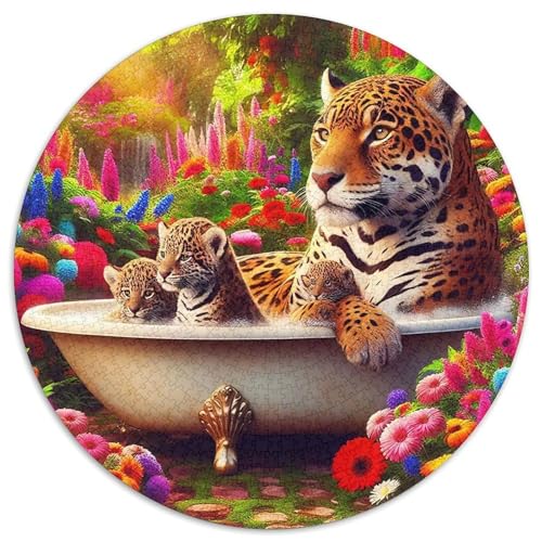 TigerPuzzles 1000 Teile Für Erwachsene Und Kinder Rund BlumenKreative Herausfordernde Familiendekorationen1000pcs (67.5x67.5cm) von TDSNKAVHB