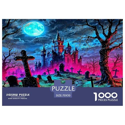 Traumschloss1000-teiliges Puzzle Für Erwachsene Bildungsspiele HalloweenSpaßig Und Herausfordernde Home Decors Tolle Geschenkidee70x50cm/1000pcs von TDSNKAVHB