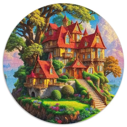 TraumschlossPuzzles 1000 Teil Für Erwachsene Rund SonnenuntergangKreatives Herausforderndes Spielzeug-Geschenk1000pcs (67.5x67.5cm) von TDSNKAVHB