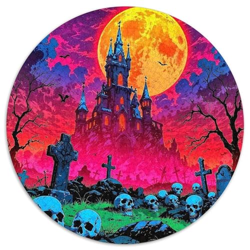 TraumschlossPuzzles 1000 Teile Für Erwachsene Rund HalloweenKreatives Herausforderungsspielzeug-Geschenk1000pcs (67.5x67.5cm) von TDSNKAVHB