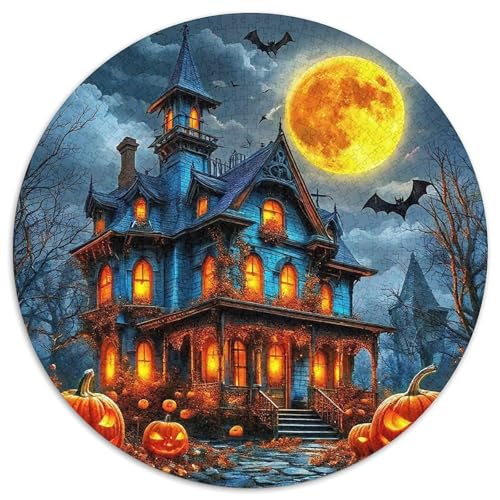 TraumschlossPuzzles 1000 Teile Für Erwachsene Und Kinder Rund HalloweenKreatives Herausforderungsspielzeug-Geschenk1000pcs (67.5x67.5cm) von TDSNKAVHB