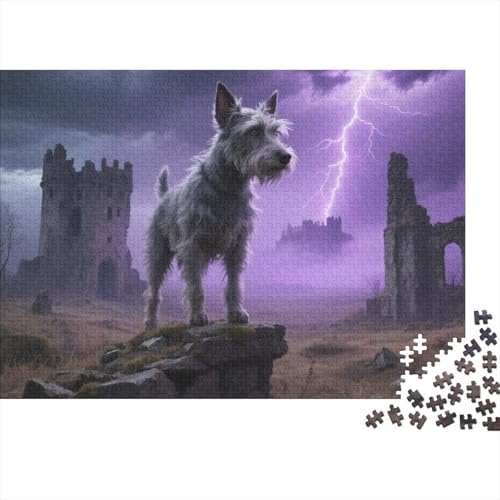 Tschechischer Terrier Puzzle-Spiel 1000 Pieces Challenge Spielzeug niedlich Haustier Erwachsene Kinder Educational Gaming Puzzle Game Unique Gift1000pcs (75x50cm) von TDSNKAVHB