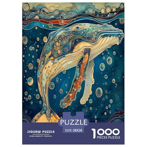 Wal Puzzle 1000 Teile Schwer Puzzle Spielzeug Pädagogisches Spiel Impossible Herausforderung Spielzeug Für Erwachsene Kinder 38x26cm/1000pcs von TDSNKAVHB