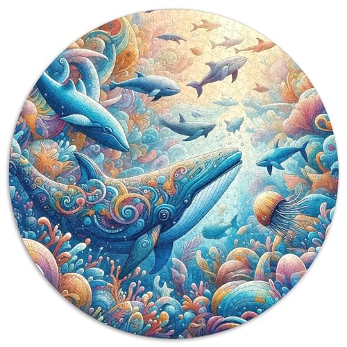 WalPuzzles 1000 Teile Für Erwachsene Und Kinder Rund FantasieKreatives Herausforderndes Spielzeug-Geschenk1000pcs (67.5x67.5cm) von TDSNKAVHB