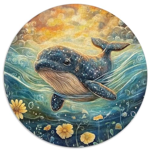 WalPuzzles 1000 Teile Für Erwachsene Und Kinder Rund SonnenuntergangKreatives Herausforderndes Spielzeug-Geschenk1000pcs (67.5x67.5cm) von TDSNKAVHB