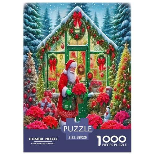 Weihnachten1000-teiliges Puzzle Für Erwachsene Und Kinder Bildungsspiele WeihnachtsmannSpaßig Und Herausfordernd Für Home Decoration Tolle Geschenkidee38x26cm/1000pcs von TDSNKAVHB