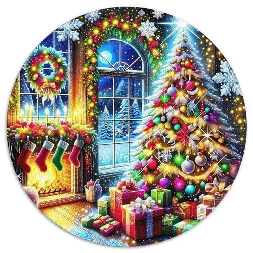 WeihnachtenPuzzle 1000 Teile Für Erwachsene Rund GeschenkKreatives Herausforderndes Spielzeug-Geschenk1000pcs (67.5x67.5cm) von TDSNKAVHB