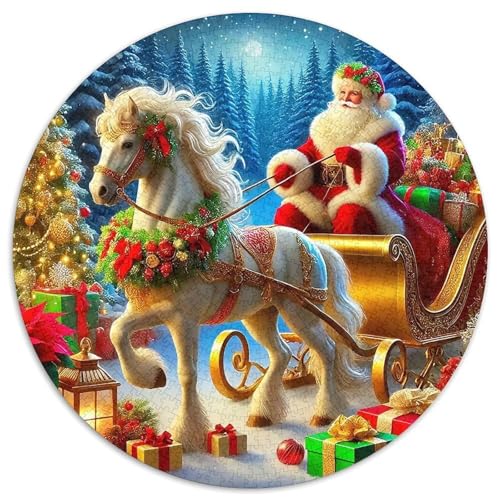 WeihnachtenPuzzle 1000 Teile Für Erwachsene Rund WeihnachtsmannKreatives Herausforderndes Spielzeug-Geschenk1000pcs (67.5x67.5cm) von TDSNKAVHB