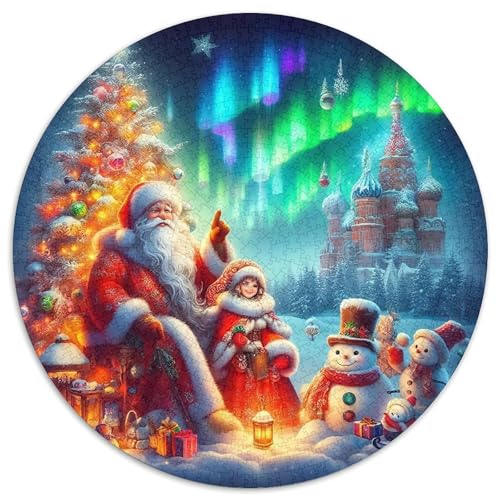 WeihnachtenPuzzles 1000 Teile Für Erwachsene Und Kinder Rund WeihnachtsmannKreatives Herausforderungspuzzle-Spielzeug1000pcs (67.5x67.5cm) von TDSNKAVHB