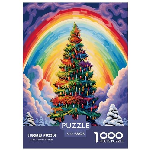 Weihnachtsbaums Regenbogen Puzzle 1000-teilige Schwer Puzzle Spielzeug Lernspiel Impossible Herausforderungsspielzeug Für Erwachsene Und Kinder Ab 14 Jahren 38x26cm/1000pcs Weihnachtsbaums Regenbogen Puzzle 1000-teilige Schwer Puzzle Spielzeug Lernspiel Impossible Herausforderungsspielzeug Für Erwachsene Und Kinder Ab 14 Jahren 38x26cm/1000pcs von TDSNKAVHB