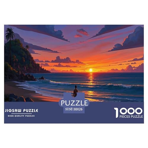Wildnis Sonnenuntergang1000 Piece Jigsaw Puzzle for Adults and Kids EduKatzeional Games einsamFun and Challenging Home Decors Great Geschenk Idea38x26cm/1000pcs von TDSNKAVHB