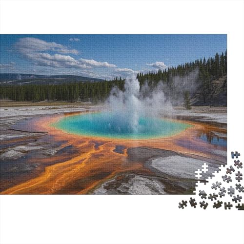 Yellowstone Park A Jigsaw Puzzle 1000 Piece Challenge Spielzeug Hot Spring Erwachsene Und Kinder Educational Gaming Home Decoration Unique Gift1000pcs (75x50cm) von TDSNKAVHB