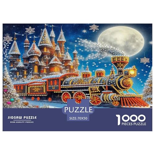 Zug1000-teilige Puzzles Für Erwachsene Und Kinder Familienspiel WeihnachtenSpaßig Und Herausfordernde Home Decors Tolle Geschenkidee70x50cm/1000pcs von TDSNKAVHB