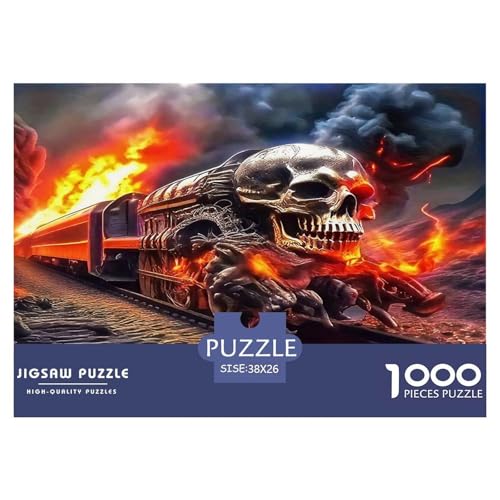 Zug1000-teiliges Puzzle Für Erwachsene Und Kinder Familienspiel HalloweenHerausfordernde Home Decors Tolle Geschenkidee38x26cm/1000pcs von TDSNKAVHB