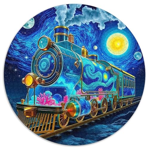 ZugPuzzles 1000 Teil Für Erwachsene Rund FantasieKreatives Herausforderndes Spielzeug-Geschenk1000pcs (67.5x67.5cm) von TDSNKAVHB