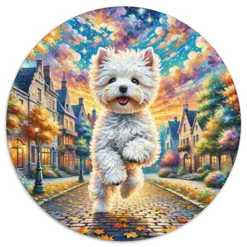 maltesischJigsaw Puzzles 1000 Pieces for Adults Kids Round spektakulärCreative Challenge Toys Gift1000pcs (67.5x67.5cm) von TDSNKAVHB