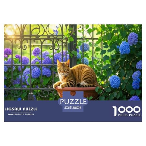 niedlich Katze1000 Piece Jigsaw Puzzles for Adults EduKatzeional Games Blumen ClusterChallenging Home Decors Great Geschenk Idea38x26cm/1000pcs von TDSNKAVHB