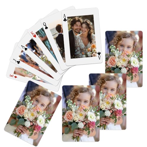 TDXHHW Individuelle Foto-Spielkarten – Personalisierte Spielkarten mit Fotos, für Partys, Hochzeiten und mehr, Stil 1 TDXHHW Individuelle Foto-Spielkarten – Personalisierte Spielkarten mit Fotos, für Partys, Hochzeiten und mehr, Stil 1 von TDXHHW
