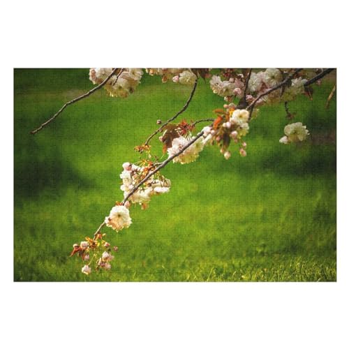 Klassische Puzzle für Erwachsene Teenager Freizeit Spaß Spiel Spielzeug Geeignet，Sakura, Flowers, ，Lernspielzeug FüR Kinder Holz 75x50 von TDXYz