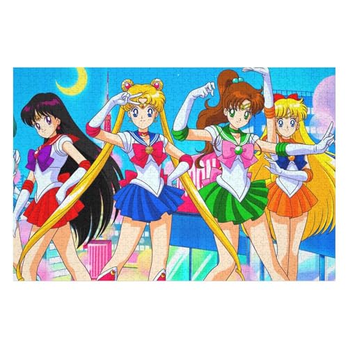 für Familie Freunde Dekorativ,1000 StüCk,Sailor Moon Puzzle,Lernspielzeug FüR Kinder Papier 38x26 für Familie Freunde Dekorativ,1000 StüCk,Sailor Moon Puzzle,Lernspielzeug FüR Kinder Papier 38x26 von TDXYz