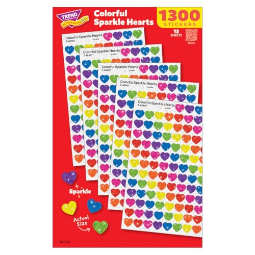 Bunte glitzernde Herzen, Vorteilspack, 1300 ct. Bunte glitzernde Herzen, Vorteilspack, 1300 ct. von TE TREND ENTERPRISES, INC. WE MAKE LEARNING FUN!