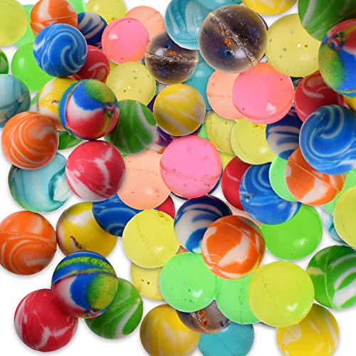 TE-Trend 100 Stück Gummibälle Flummi Hüpfball Dopsball Set Kindergeburtstag Kinder Mitbringsel Springball 20mm Mehrfarbig von TE-Trend