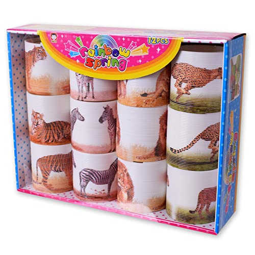 TE-Trend 12 Stück Treppenläufer Spirale Spielzeug Kinder Spiel Spirale Motiv Wildtiere Geburtstag Party Mitgebsel Mehrfarbig TE-Trend 12 Stück Treppenläufer Spirale Spielzeug Kinder Spiel Spirale Motiv Wildtiere Geburtstag Party Mitgebsel Mehrfarbig von TE-Trend