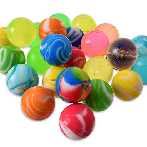 TE-Trend 25 Stück Flummis Hüpfball Gummiball Flummi Set Bouncy Ball Springball Dopsball Mitgebsel Gummibälle 20mm Mehrfarbig von TE-Trend