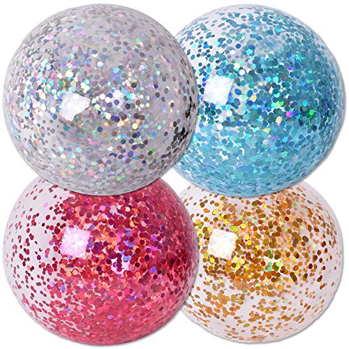 TE-Trend Glitter Luftballon 4er Set - 85cm wiederverwendbare Luftballons für Kinder - bunter Hüpfball & Springball für Kinder in tollen Farben - glitzernder Wasserball für endlosen Outdoor-Spaß TE-Trend Glitter Luftballon 4er Set - 85cm wiederverwendbare Luftballons für Kinder - bunter Hüpfball & Springball für Kinder in tollen Farben - glitzernder Wasserball für endlosen Outdoor-Spaß von TE-Trend