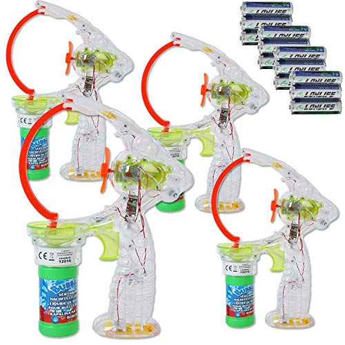 TE-Trend 4 Stück Mega XXL Seifenblasenpistole Set Seifenblasenmaschine Bubble Gun LED Kinder Seifenblasen Pistole Mehrfarbig TE-Trend 4 Stück Mega XXL Seifenblasenpistole Set Seifenblasenmaschine Bubble Gun LED Kinder Seifenblasen Pistole Mehrfarbig von TE-Trend
