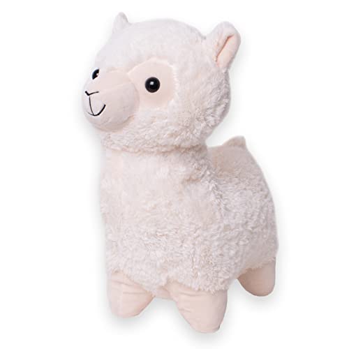 TE-Trend Alpaka Kuscheltier Plüschtier Lama Stofftier Süßes Alpaca Geschenk Mädchen Spielzeug Höhe 42cm Creme Weiß von TE-Trend