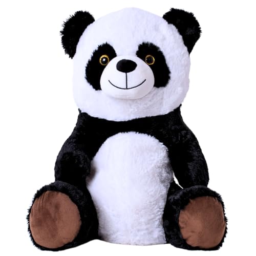 TE-Trend Panda Kuscheltier Pandabär 50cm groß, kuscheliger Teddybär mit Glitzeraugen Kinder und Erwachsene, Mehrfarbig von TE-Trend