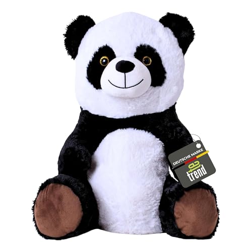 TE-Trend Panda Kuscheltier Pandabär 50cm groß, kuscheliger Teddybär mit Glitzeraugen Kinder und Erwachsene, Mehrfarbig von TE-Trend