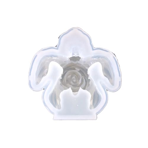 Creative3D dreidimensionale Meeresrosen-Silikonform für Heimdekoration, für Kuchen, Aromatherapie, Ornament, Silikon-Kuchenformen, unregelmäßige DIY-Heimdekorationen, Rosenform von TEBI