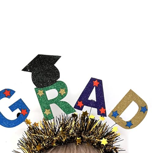 Hut für Schulstudenten, Abschlusshut, Kopfbedeckung, Lametta, Kopfbedeckung, Bachelorhut, Universitätsabschluss, Haarreif, Kopfbedeckung von TEBI