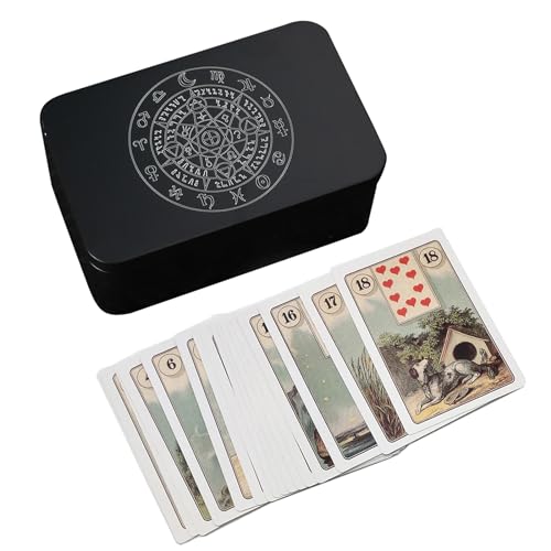 Spielkartenbox Sammelkartenetui Tarot Aufbewahrungsdose Kartenorganisatoren Kartenetui Leere Metall Aufbewahrungsbox Für Spielkarten Kartenbox Für Brettspiele von TEBI