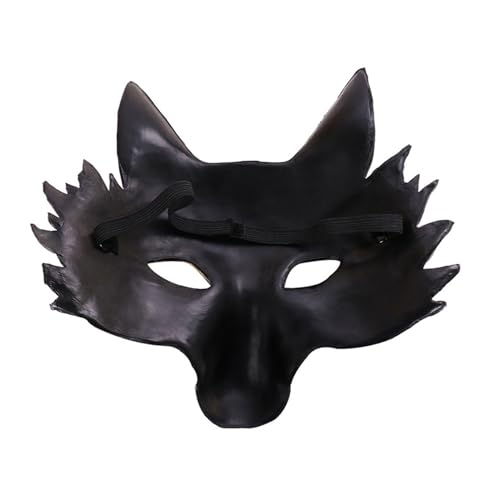 TEBI 3D Wolf Halloween Party Kostüm Cosplays Für Erwachsene Mann Frauen Gruseliges Halbgesicht Geschenke 3D Wolf von TEBI