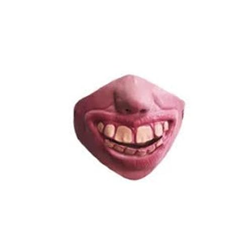 TEBI Latex Half Face Clown Cosplay Requisiten Humorvolles Gummiband Horrible Gruselige Erwachsene Party Lustige Halloween Dekor Clown Gruseliger Clown für Erwachsene von TEBI