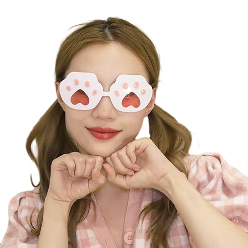 TEBI Valentinstagsbrille, lustig, Kunststoff, dekorative Brille, Cosplay, Halloween, Party, Dekoration, Gastgeschenk für Kinder und Erwachsene, Teufelsohren, Sonnenbrille von TEBI