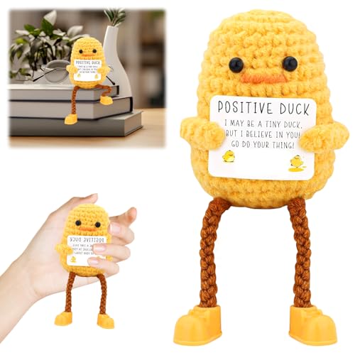 Pocket Hug Positive Ente Kreative Strickwolle Ente Puppe Lustige Positive Ente Puppe Positive Duck Kreative Duck Positive Pocket Hug Ente Geschenk für Freundin Familie Freund Patient Pocket Hug Positive Ente Kreative Strickwolle Ente Puppe Lustige Positive Ente Puppe Positive Duck Kreative Duck Positive Pocket Hug Ente Geschenk für Freundin Familie Freund Patient von TECHEEL